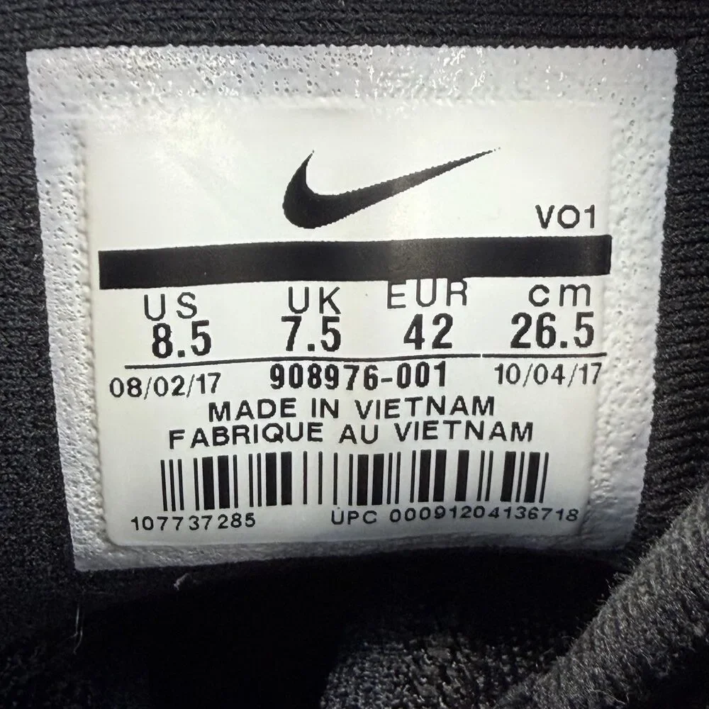 Nike Zoom Evidence II Shoes Mens Size 8.5 Black Basketball Sneakers 908976-001